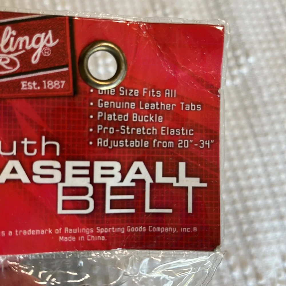 Rawlings Youth Baseball Belt Royal Blue New